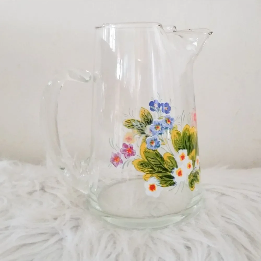 Vintage handpainted juice pitcher